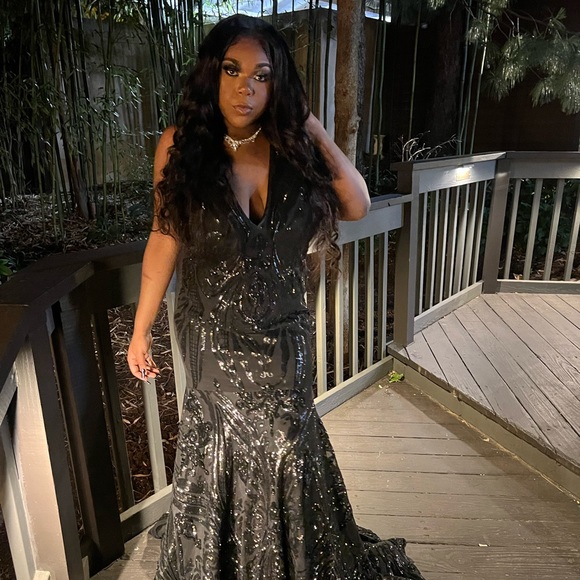 Black Sequin Dress